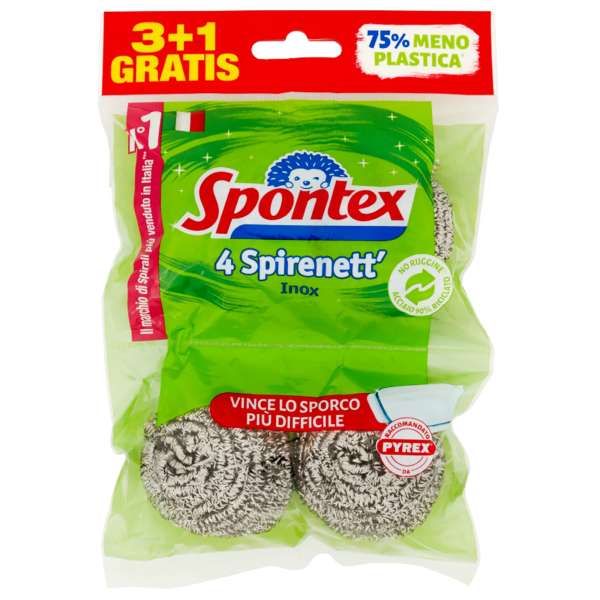 Spontex Spirenett Spugnetta Metallica - 4pz