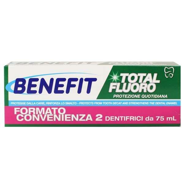 BENEFIT Benefit Dentifricio Total Fluoro - 2x75ml - MegaPrezzo