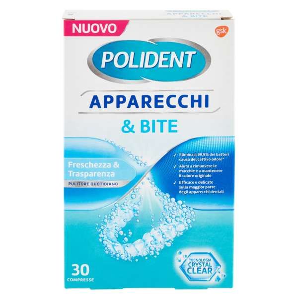 Polident Pulitore Apparecchi e Bite - 30pz
