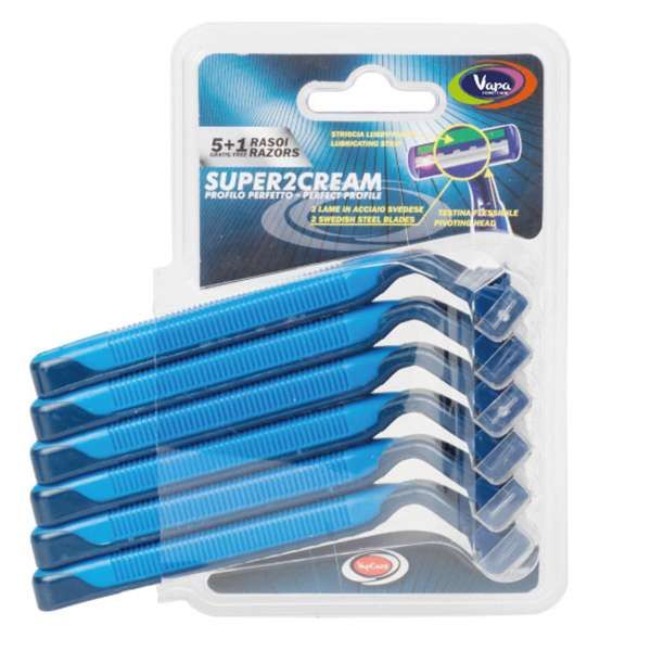 Vapa Rasoio Super 2 Cream - 6pz