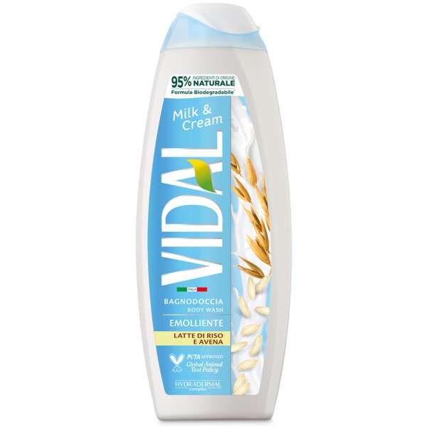 Vidal Bagnodoccia Emolliente con Latte di Riso e Avena - 500ml