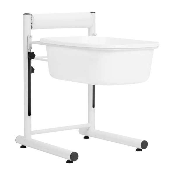 Carrello con Vaschetta Pedicure Regolabile - Bianco
