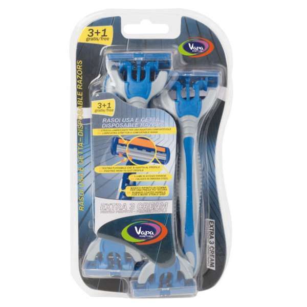 Vapa Rasoio Extra 3 Cream - 4pz