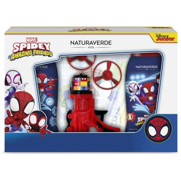 Marvel Spidey Cofanetto con Shampoo Bagnoschiuma e Pistola