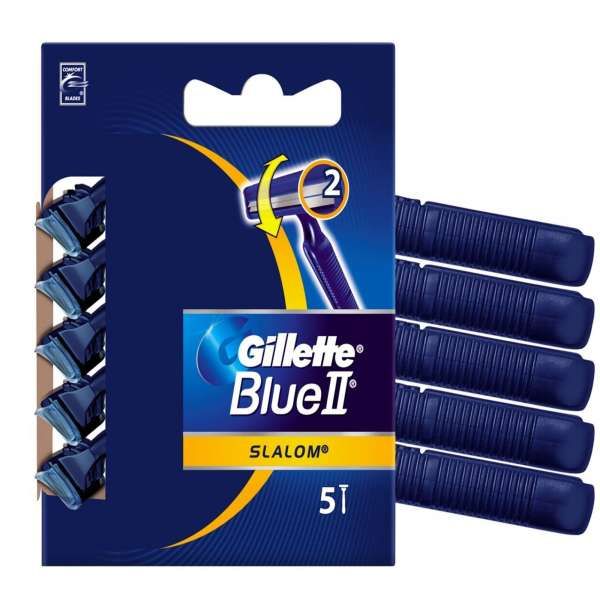 Gillette Rasoio Blue II Slalom Radi e Getta 5pz