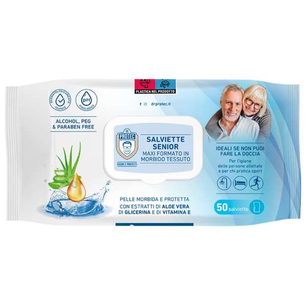 DR PROTEC Dr Protec Salviettine Senior Sport Aloe Vera - 50pz - MegaPrezzo