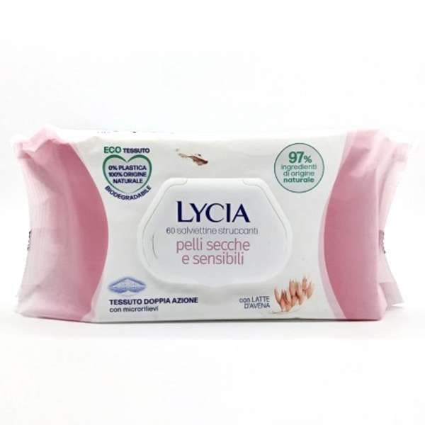 Lycia Salviettine Struccanti Pelli Sensibili - 60pz