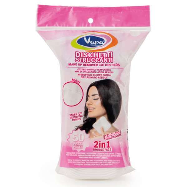 Vapa Dischetti Struccanti Maxi Quadrati - 50pz