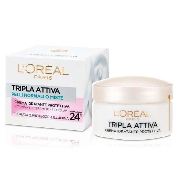 LOREAL PARIS Loreal Paris Tripla Attiva Crema Protettiva Pelle Normale - 50ml - MegaPrezzo