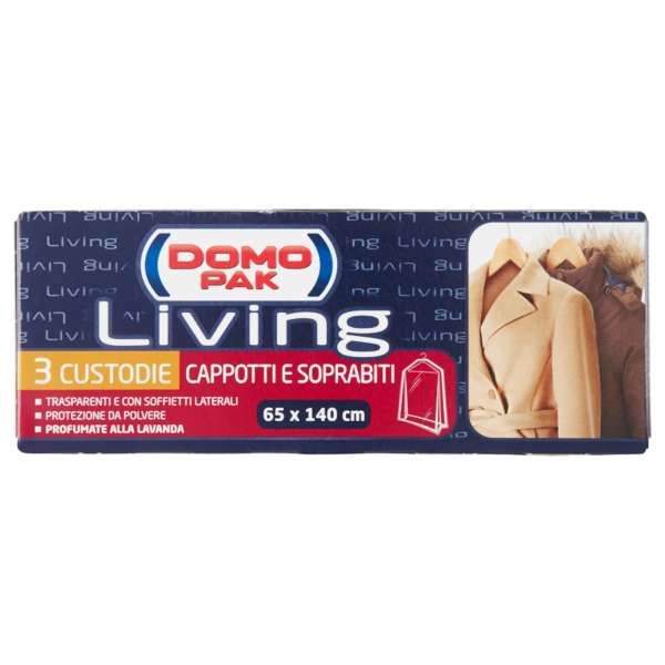 DOMOPAK Domopak Custodia Cappotti e Soprabiti 65x140 - 3pz - MegaPrezzo