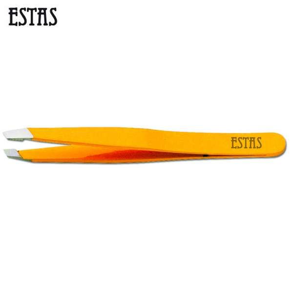Estas Pinzetta Inox Obliqua - Fluo Orange