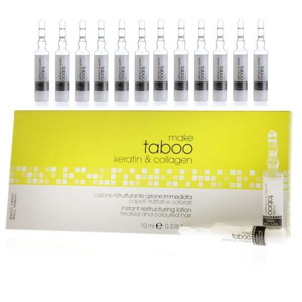 Taboo Keratin Fiale Lozione Ristrutturante Capelli Trattati - 12x10ml