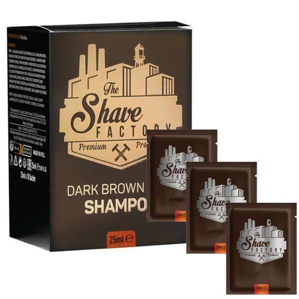 THE SHAVE FACTORY The Shave Factory Shampoo Colorante 10x25ml - Marrone Scuro - MegaPrezzo