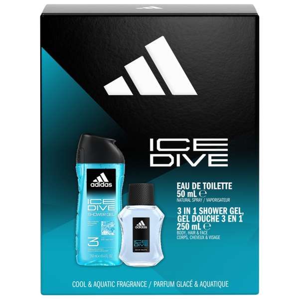 Adidas Ice Dive Cofanetto con Profumo EDT e ShowerGel