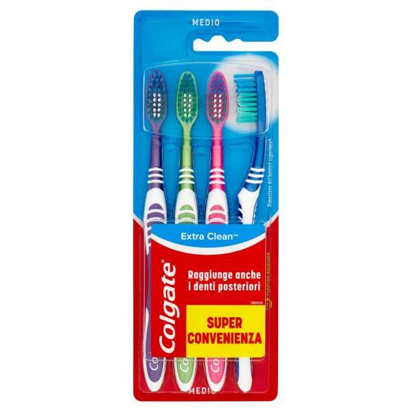Colgate Spazzolino Extra Clean 4pz - Medio