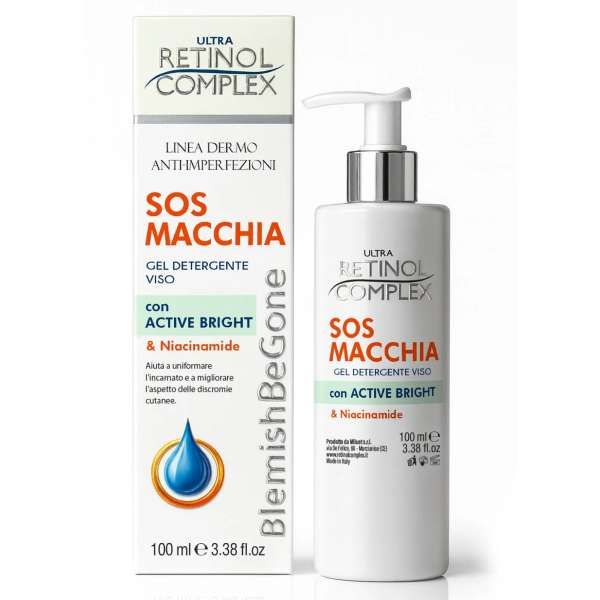 RETINOL COMPLEX Ultra Retinol Complex SOS Macchia Gel Detergente Viso - 100ml - MegaPrezzo