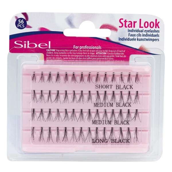 SIBEL Sibel Star Look Individual Ciglia Finte a Ciuffetti - S M L - MegaPrezzo