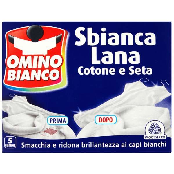 Omino Bianco Sbianca Lana - 5x100gr