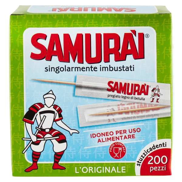 Samurai Stuzzicadenti Imbustati Singolarmente - 200pz
