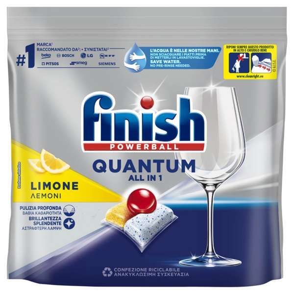 Finish Quantum Tabs Lavastoviglie 18pz - Limone