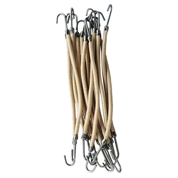 SIBEL Sibel Elastici per Capelli con Doppio Gancio 12pz - Beige - MegaPrezzo
