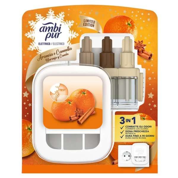 AMBIPUR Ambipur 3Volution Diffusore e Ricarica - Arancia e Cannella - MegaPrezzo