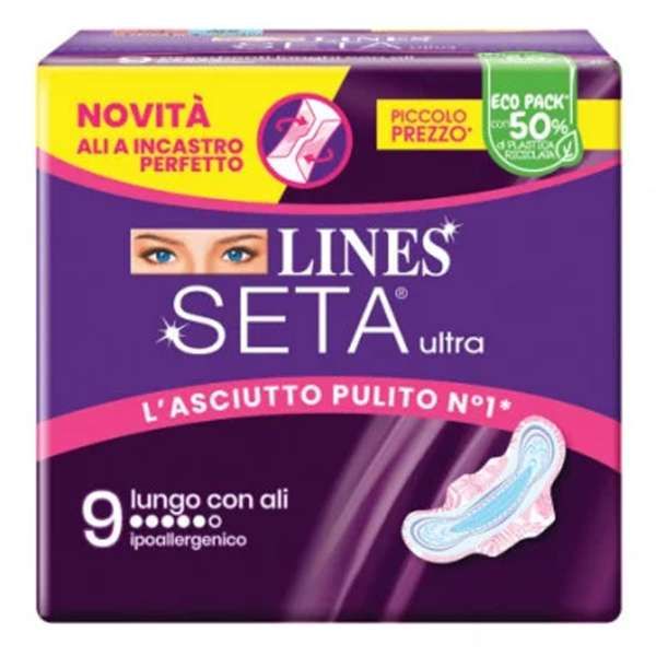 LINES Lines Seta Ultra Assorbenti Lungo con Ali - 9pz - MegaPrezzo