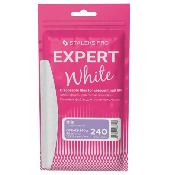 STALEKS PRO Staleks Pro Lime Ricambio Expert 42 Bianco Mezzaluna 50pz - Thin 240 - MegaPrezzo