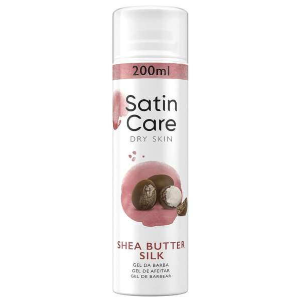 Satin Care Dry Skin Shea Butter Silk Gel Barba - 200ml