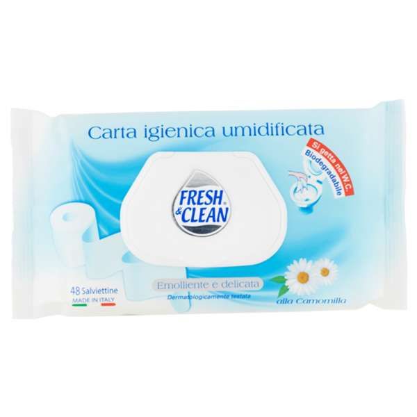 Fresh e Clean Carta Igienica Umidificata Camomilla - 48pz