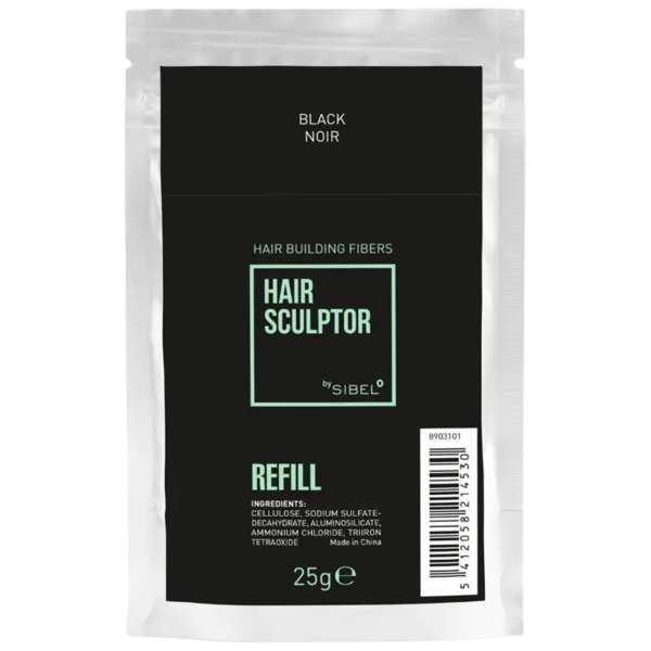 Sibel Hair Sculptor Building Fibre per Capelli Ricarica 25gr - Black