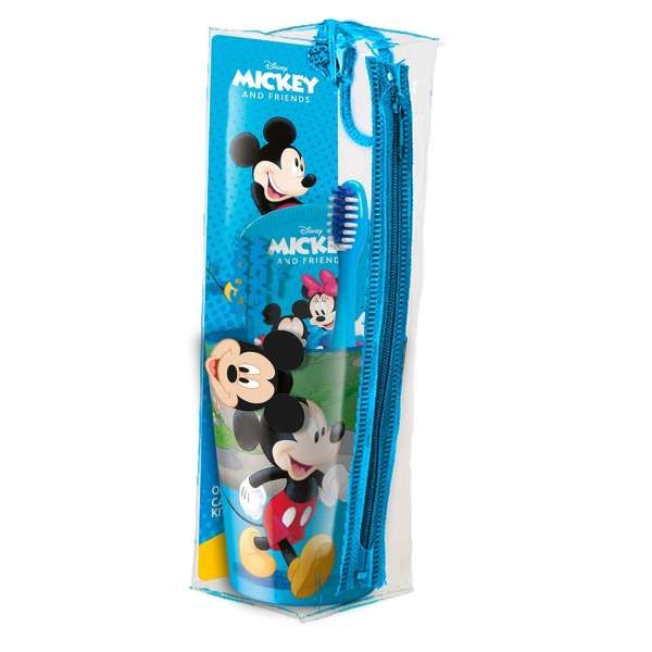 MR WHITE Mickey Mouse Cofanetto Borsello Igiene Dentale per Bambini - MegaPrezzo
