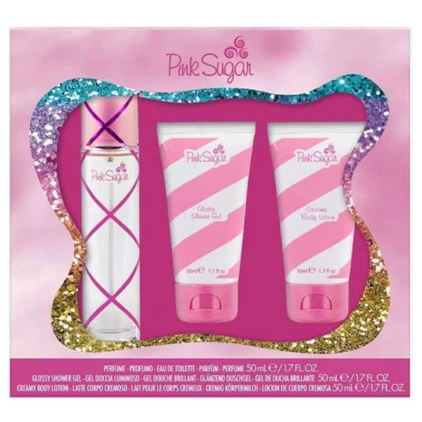 AQUOLINA Aquolina Cofanetto Pink Sugar Profumo EDT ShowerGel e Body Lotion - MegaPrezzo