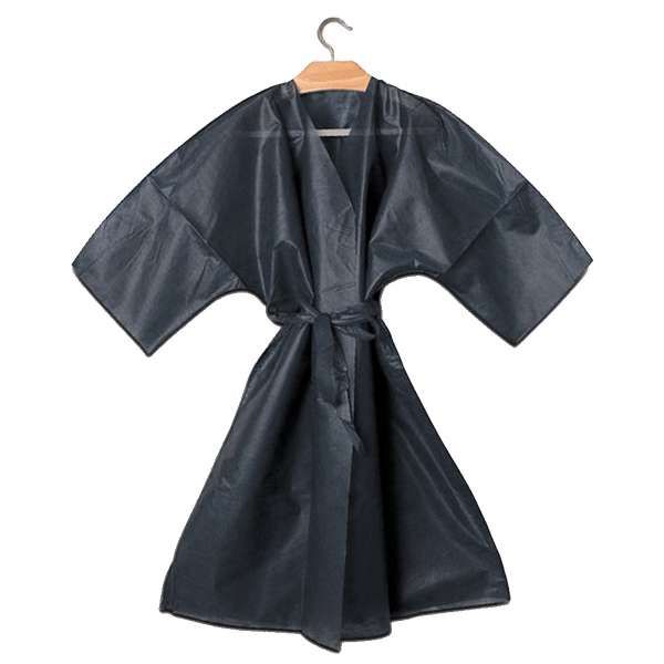 ROIAL Kimono Monouso Bordato con Cinta 10pz - Nero - MegaPrezzo