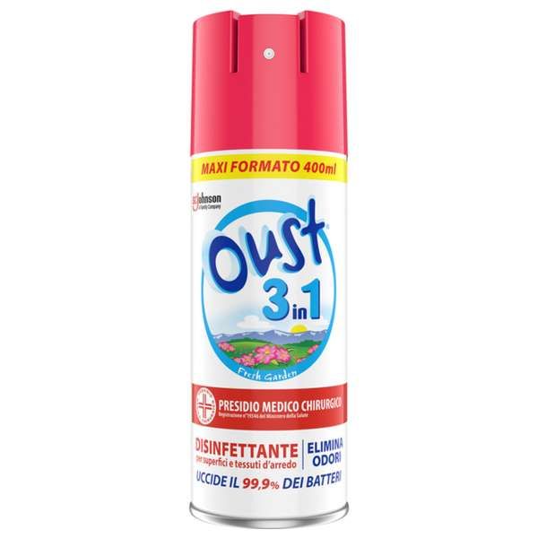 Oust 3in1 Disinfettante Elimina Odori 400ml - Fresh Garden