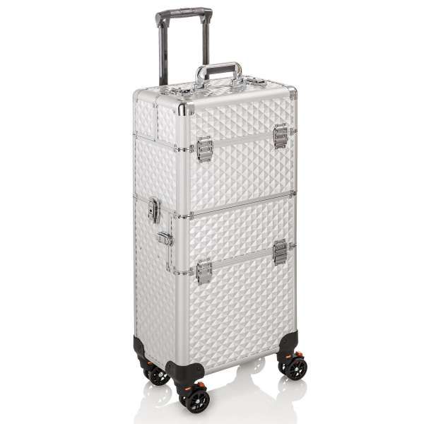 XANITALIA Trolley Nica Rigido Professionale Porta Attrezzi - Silver - MegaPrezzo