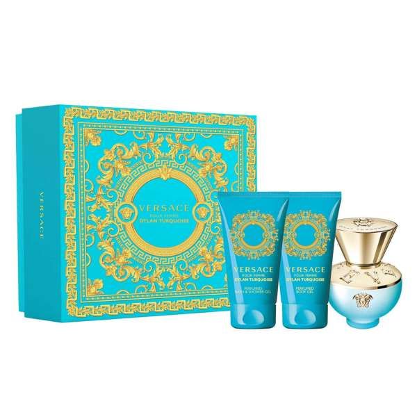 VERSACE Versace Dylan Turquoise Femme Cofanetto con EDT e BodyGel e ShowerGel - MegaPrezzo