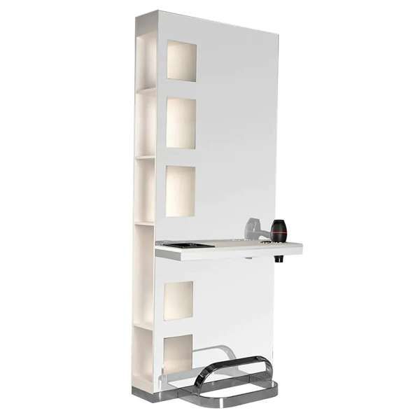 GABBIANO Gabbiano Specchiera B058 Ciliegio per Parrucchiere - Perla - MegaPrezzo
