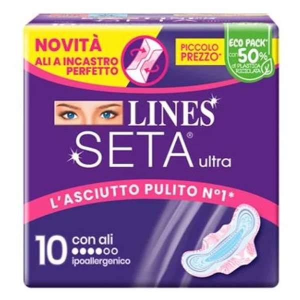 Lines Seta Ultra Assorbenti Ali - 10pz
