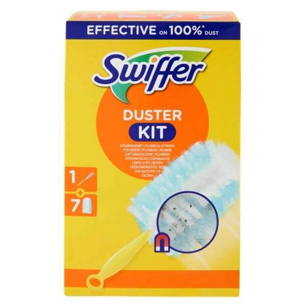 Swiffer Duster Kit Cattura Polvere Manico e 7 Piumini