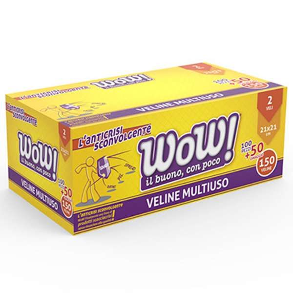 WOW Wow Veline Multiuso 2 Veli - 150pz - MegaPrezzo