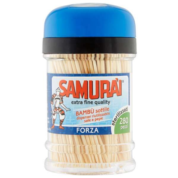 SAMURAI Samurai Stuzzicadenti Dispenser Sale e Pepe - 280pz - MegaPrezzo
