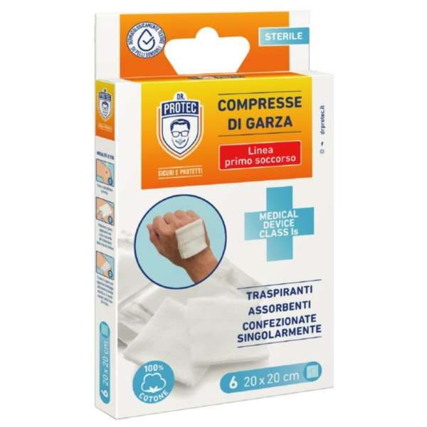 Dr Protec Compresse di Garza 6pz - 20x20cm