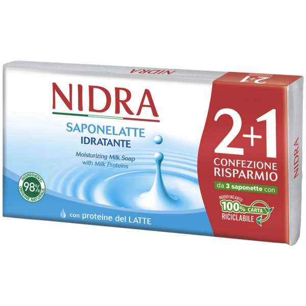 Nidra Saponelatte Idratante - 3x90gr