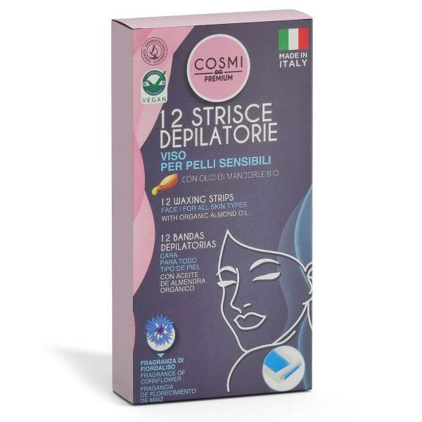 Cosmi Strisce Depilatorie Viso Pelli Sensibili 12pz - Fiordaliso