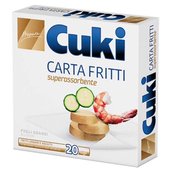 CUKI Cuki Carta Fritti Superassorbente Fogli Grandi - 20pz - MegaPrezzo
