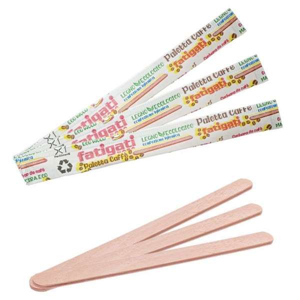 Fatigati Palette per Caffè in Legno - 50pz