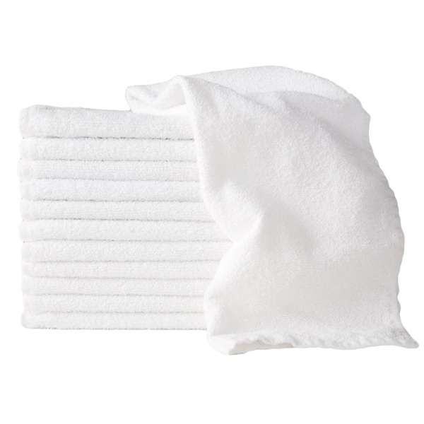 XANITALIA Kit 12 Asciugamani in Spugna Terry Tekno - Bianco - MegaPrezzo