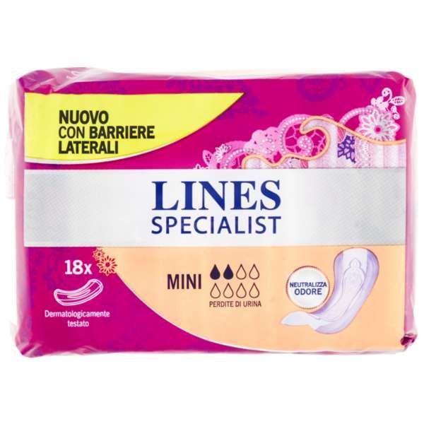 LINES Lines Specialist Assorbenti Mini - 18pz - MegaPrezzo