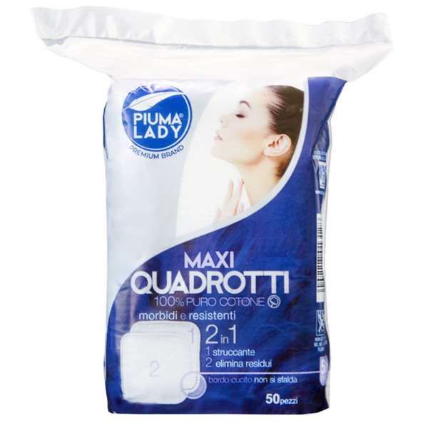 Piuma Lady Maxi Quadrotti Struccanti - 50pz